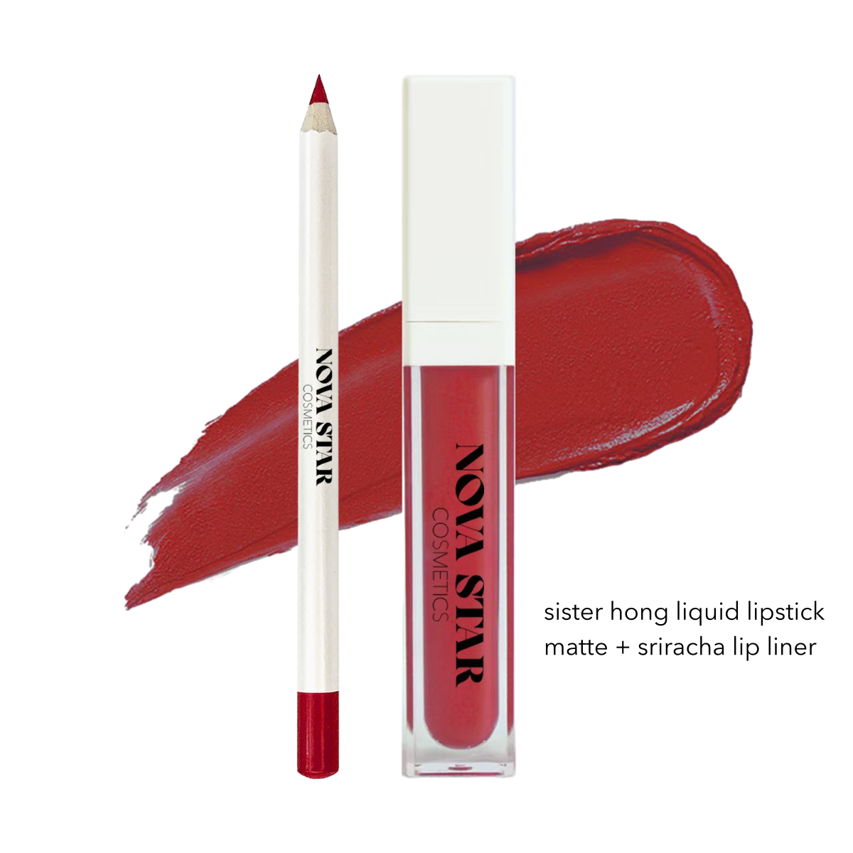 Sister Hong Matte Liquid Lipstick + Sriracha Lip Liner Bundle